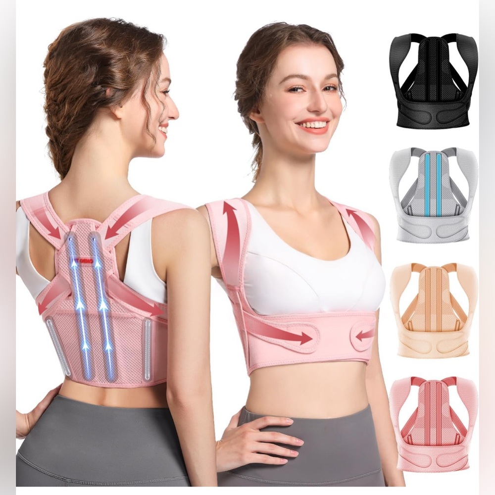 Posture Corrector for Women: Adjustable Lightweight Upper Back Brace